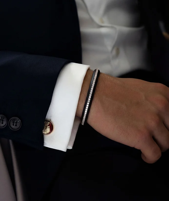 Black diamond cuff bracelet