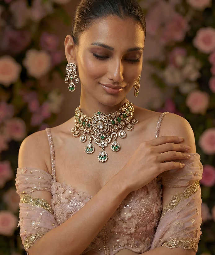 Bridal choker necklace set