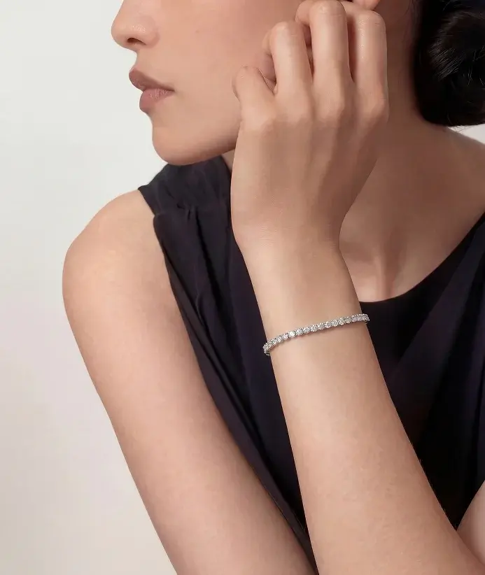 Diamond tennis bracelet look