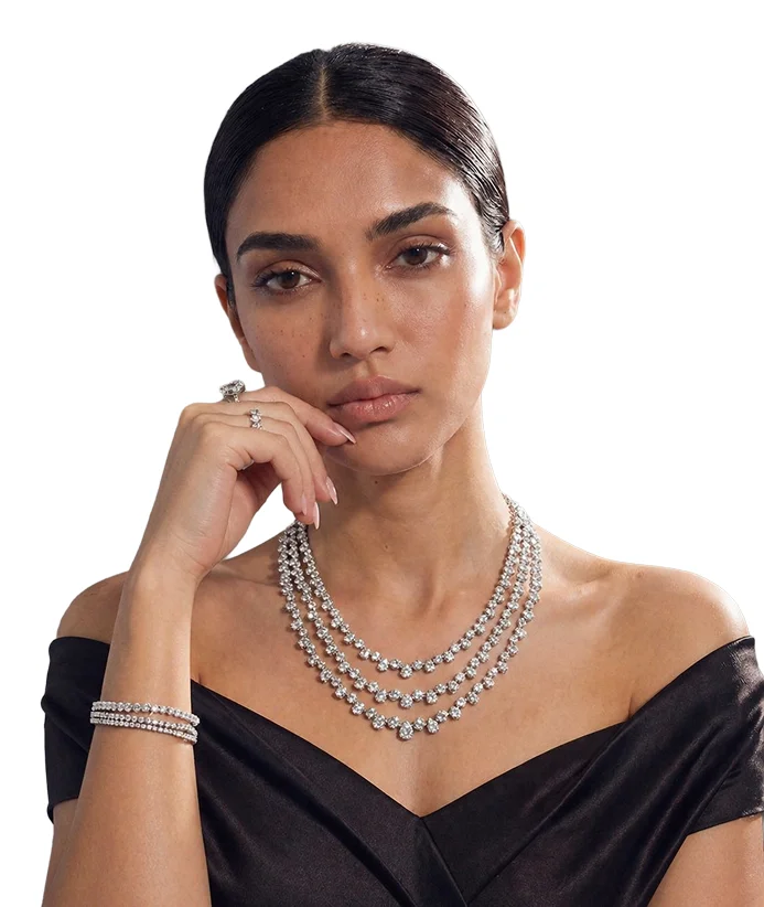 Evermore Triple Cascade Necklace