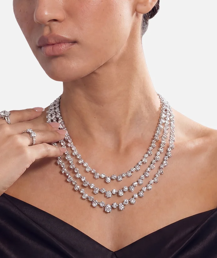 Evermore Triple Cascade Necklace