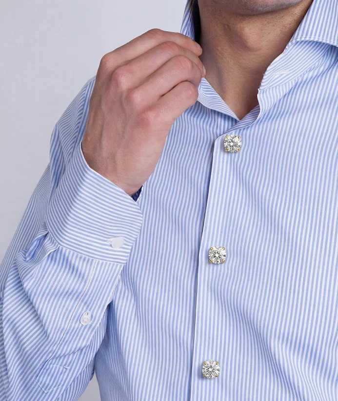 Luxury diamond shirt studs
