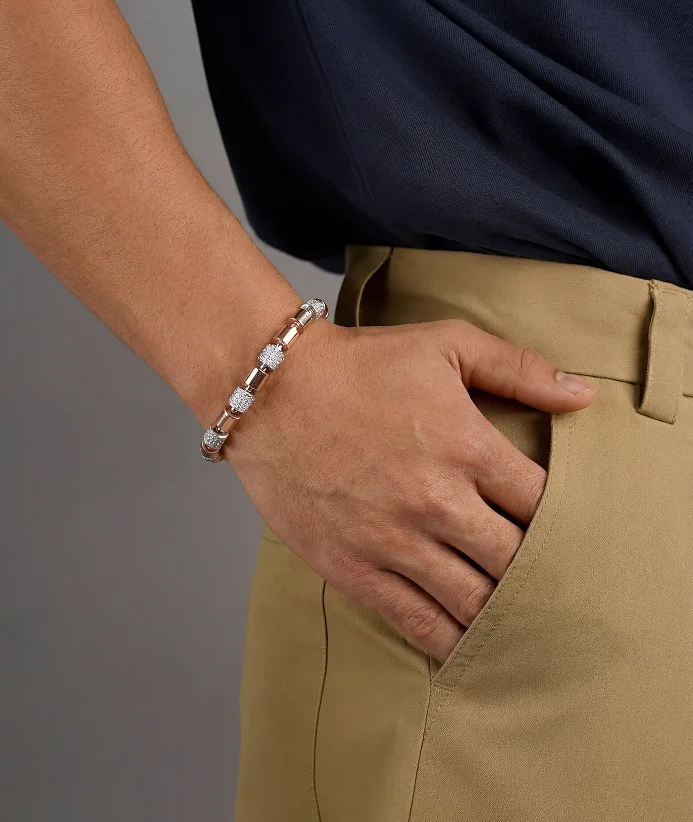 Men’s diamond bracelet look