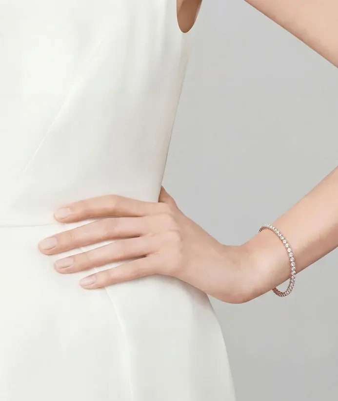 Rose gold diamond bracelet