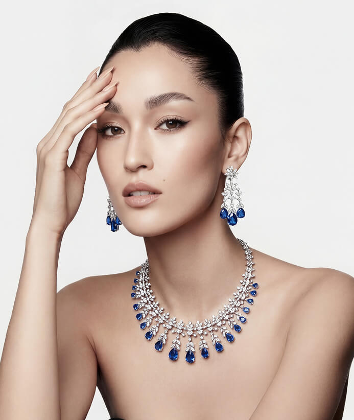 Solara Sapphire Dusk Necklace Set