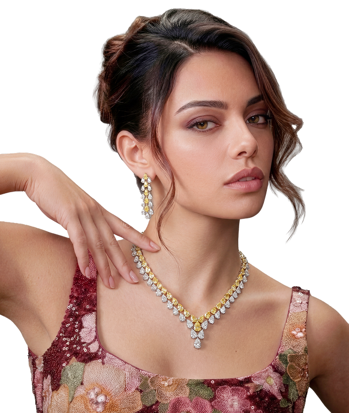 Solara Yellow Aurora Necklace Set