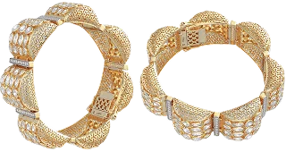 gold kundan bangles set