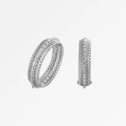 Luxury diamond bangle product shot